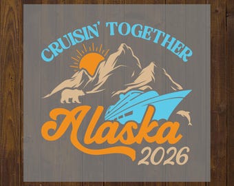 Alaska Cruise 2026 DTF Transfer: Full Color Heat Press Decal