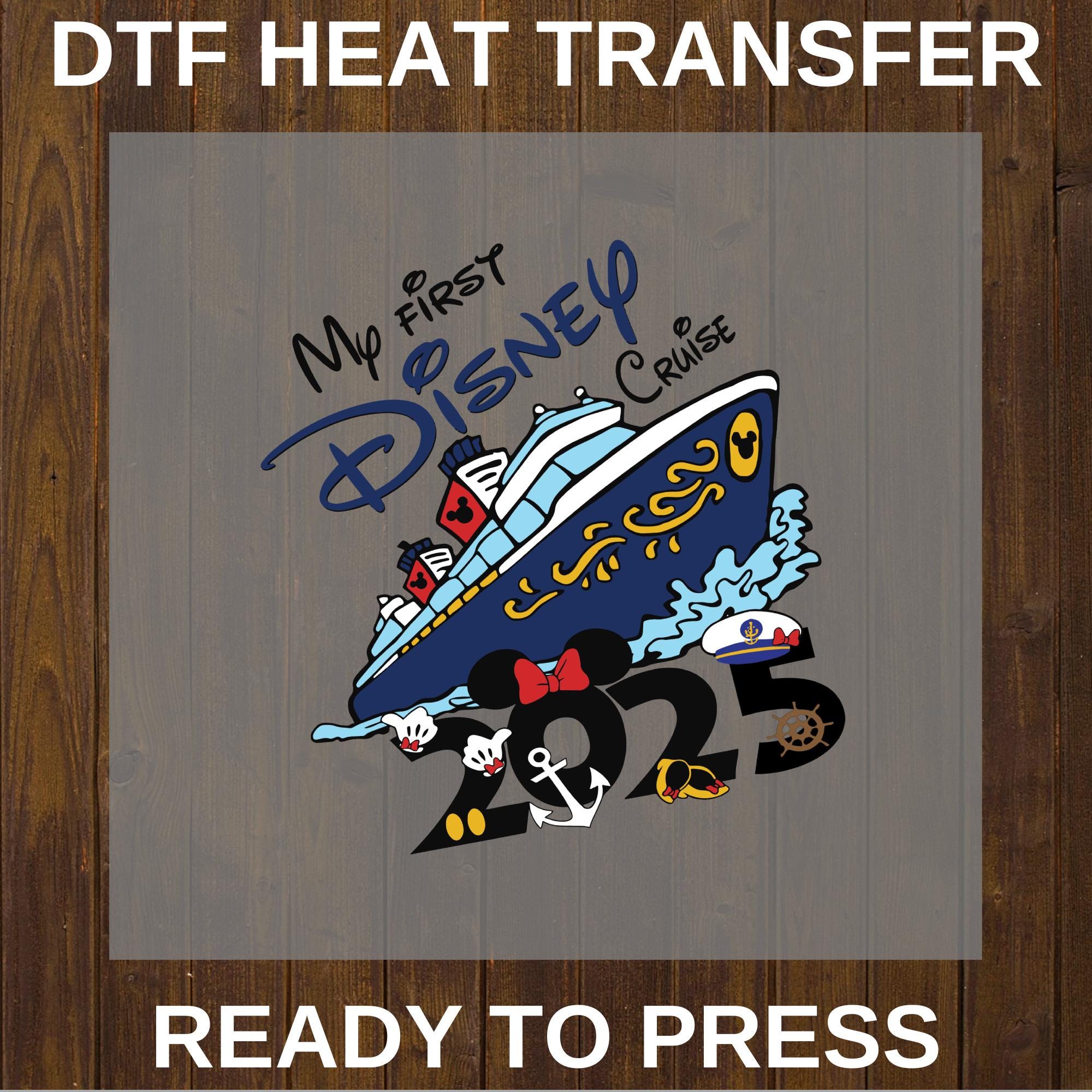 My First Disneyland Cruise Squad DTF Printing,Decal Heat Press,Vacation Dtf 4 Family Shirt,Iron Transfer, Direct to Film,DTF ready to press