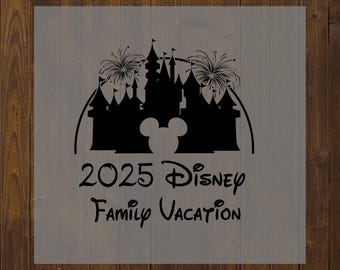 Disney Family Vacation 2025 - Transferencia de calor DTF, nombre personalizado