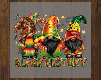 Gnomos de la Historia Negra (DTF) Transferencia de Calor: Diseño Afro Queen