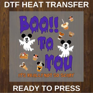 Disney Halloween Party Scary DTF print,Iron on Transfer,DTF 4Tshirt,Ready to Print,Heat Press,Spooky GHOST Ready To Press,Boo Pumpkin Season