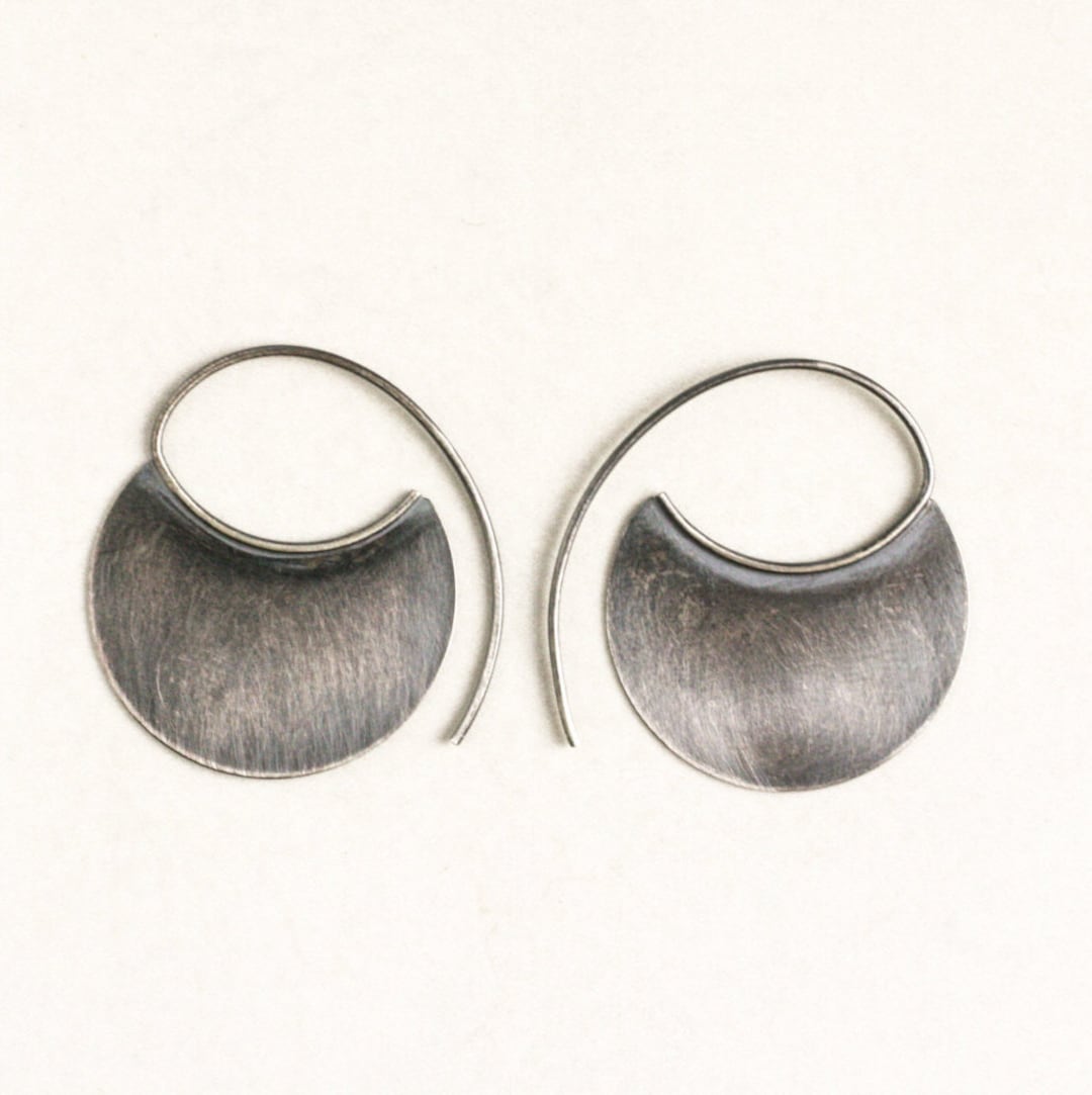 •CRESCENT COVE• quartz point + silver earrings
