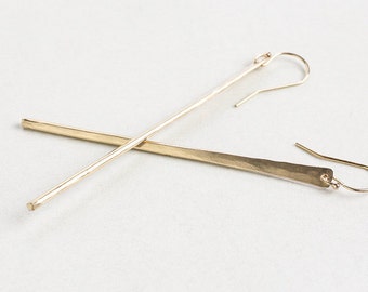 Gold dagger earrings, gold spikes, spike earrings