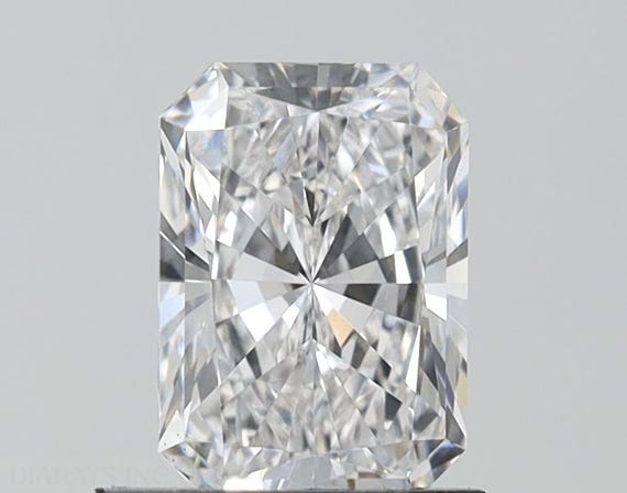 1.10カラットのラディアントカットのラボグロウンダイヤモンド：D-VS1