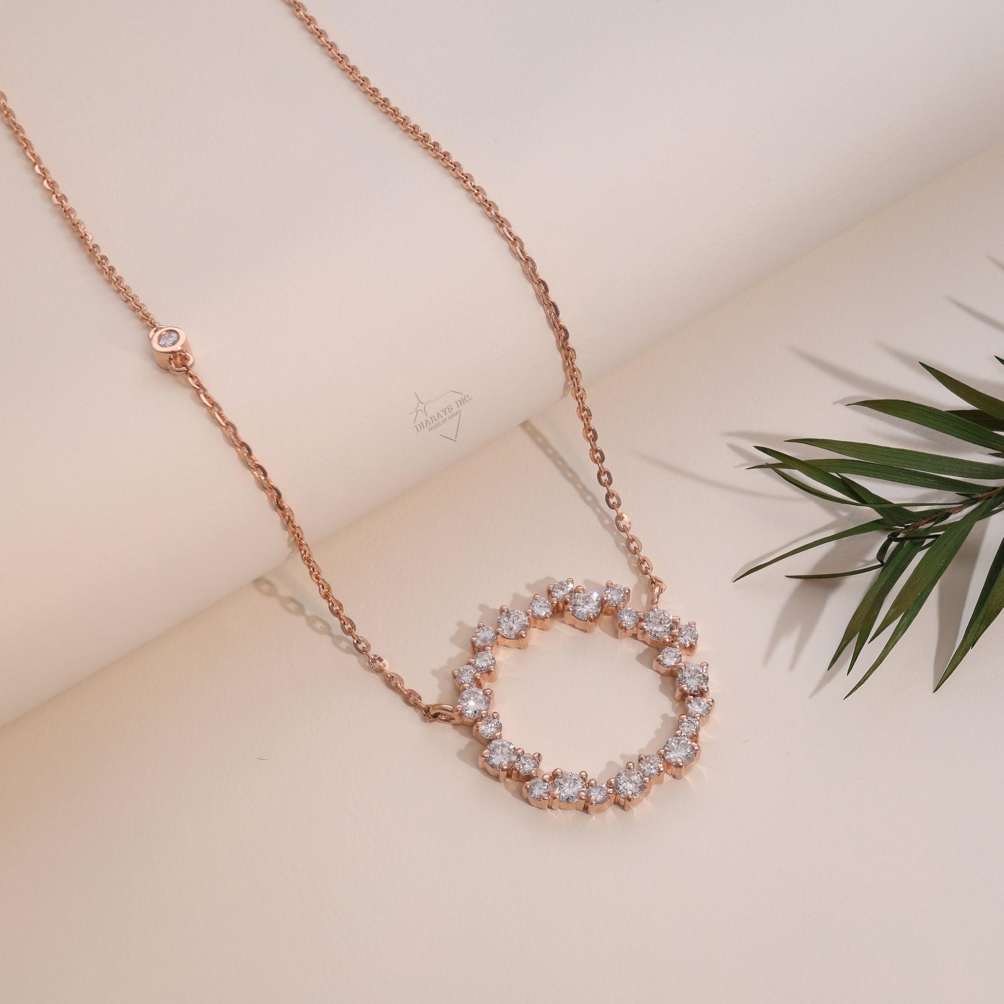 14Kローズゴールド ラボグロウンダイヤモンド エタニティサークル