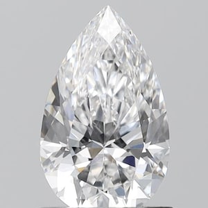 1.32 ct Pear Lab Grown Diamond: D-VVS2 IGI Certified CVD Loose Diamond