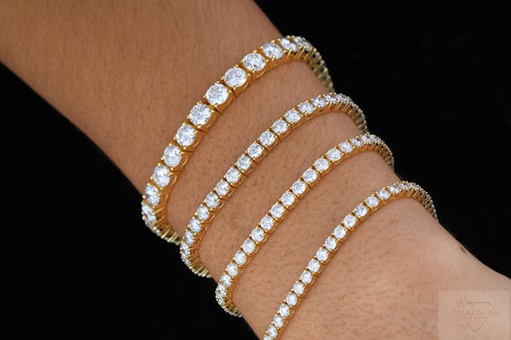 14Kゴールド ラボグロウンダイヤモンド テニスブレスレット - 2.5