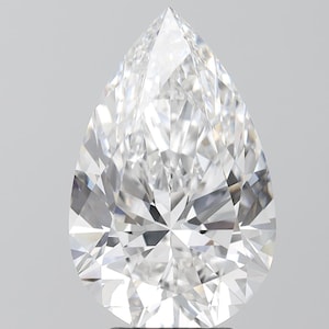 5.11 CT Pear Brilliant Lab Grown Diamond: E VVS2 Clarity, IGI Certified