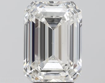 5.18 CT Emerald Cut Lab Grown Diamond: G VS2 IGI Certified