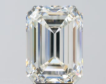 7.21 ct Emerald Cut Lab Grown Diamond: G-VVS2 IGI Certified Loose Stone