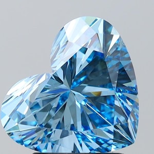 3.32 ct Fancy Intense Blue Color VS 2 clarity Heart Brilliant IGI Certified Lab Grown Diamond, Lab Diamond, Loose Diamond, Diamond for Ring.
