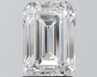 2.19 Carat Emerald Cut Lab Grown Diamond, E VVS2, IGI Certified