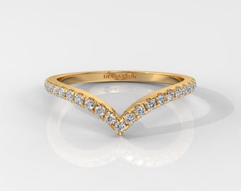 14K gold Round Diamond Wedding Ring, Lab Created Diamond Wedding Ring, wedding band Diamond Anniversary, 14K white/Yellow/Rose Gold rings