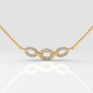 14K Gold Lab Grown Diamond Necklace: Round Halo Pendant
