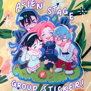 Alien Stage (ALNST): Mizi, Sua, Ivan, & Till Group Sticker