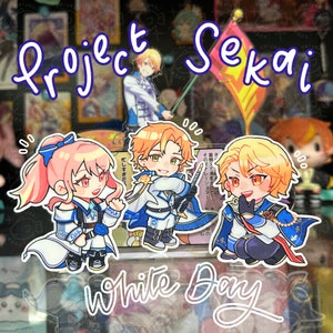 PRSK White Day Trio Stickers (ft. Mizuki, Akito, and Tsukasa)