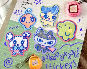 Naklejki holograficzne Tama (z udziałem Mametchi, Kuchipatchi, Memetchi, Kuromametchi i Lovelitchi)