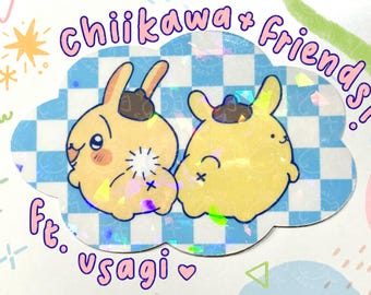 Chiikawa & Friends: Adesivo olografico Usagi