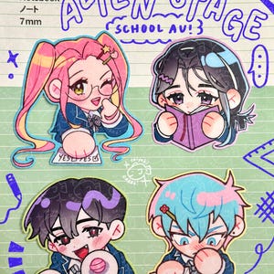 Alien Stage (ALNST): School AU Stickers
