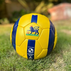 T90 Gelber Fußball League Match | Fußball-WM Fußballgröße 5 | Leder Trainingsball | Sport Geschenk für Männer Jungen Kinder