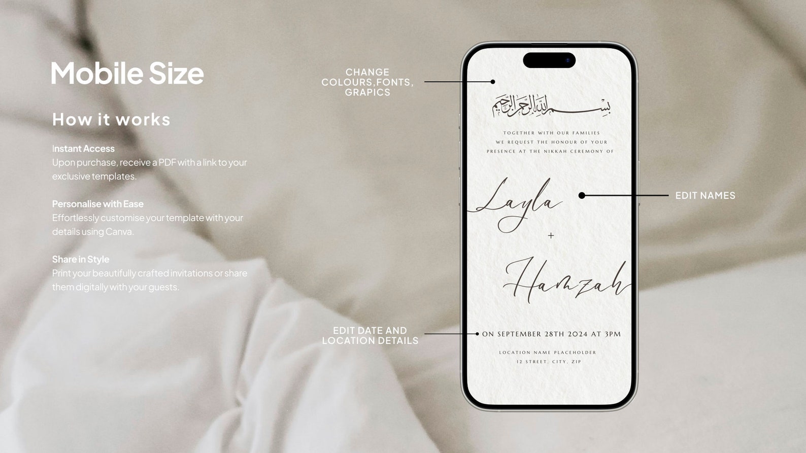 Nikkah Invitation Template Islamic Wedding Invitation Muslim Nikkah Invitation Template Islamic Wedding Invitation Muslim