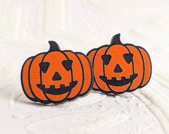 Aretes con forma de calabaza Jack-o'-lantern