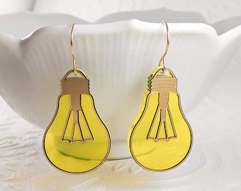 Pendientes de bombilla de luz