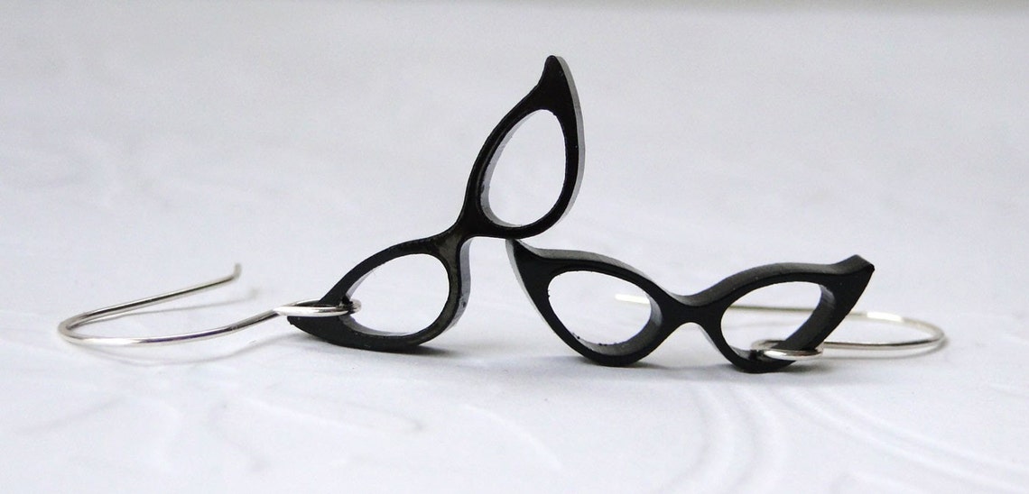 Maude's Eyeglasses Earrings Etsy