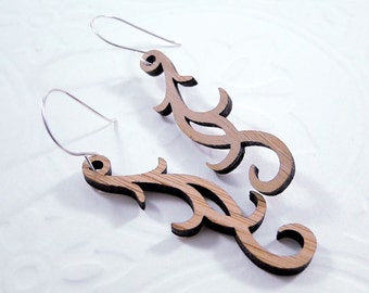 Boucle Earrings in bamboo