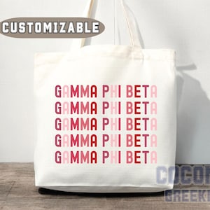 Gamma Phi Beta Tote Bag: Sorority Gift, Officially Licensed