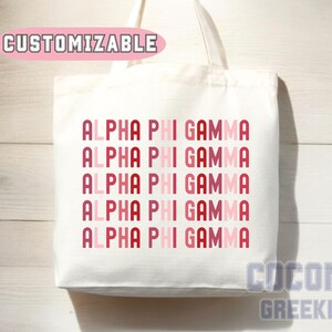 Alpha Phi Gamma Tote Bag: Officially Licensed Sorority Gift