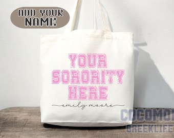 Custom Sorority Tote Bag: Personalized College Gift