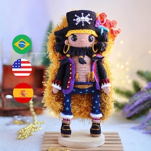 Pirate Black Pattern Amigurumi PDF