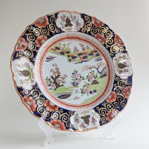1820s Mason&#39;s Ironstone &#39;Great Wall&#39; Plate, Antique English Imari Plate