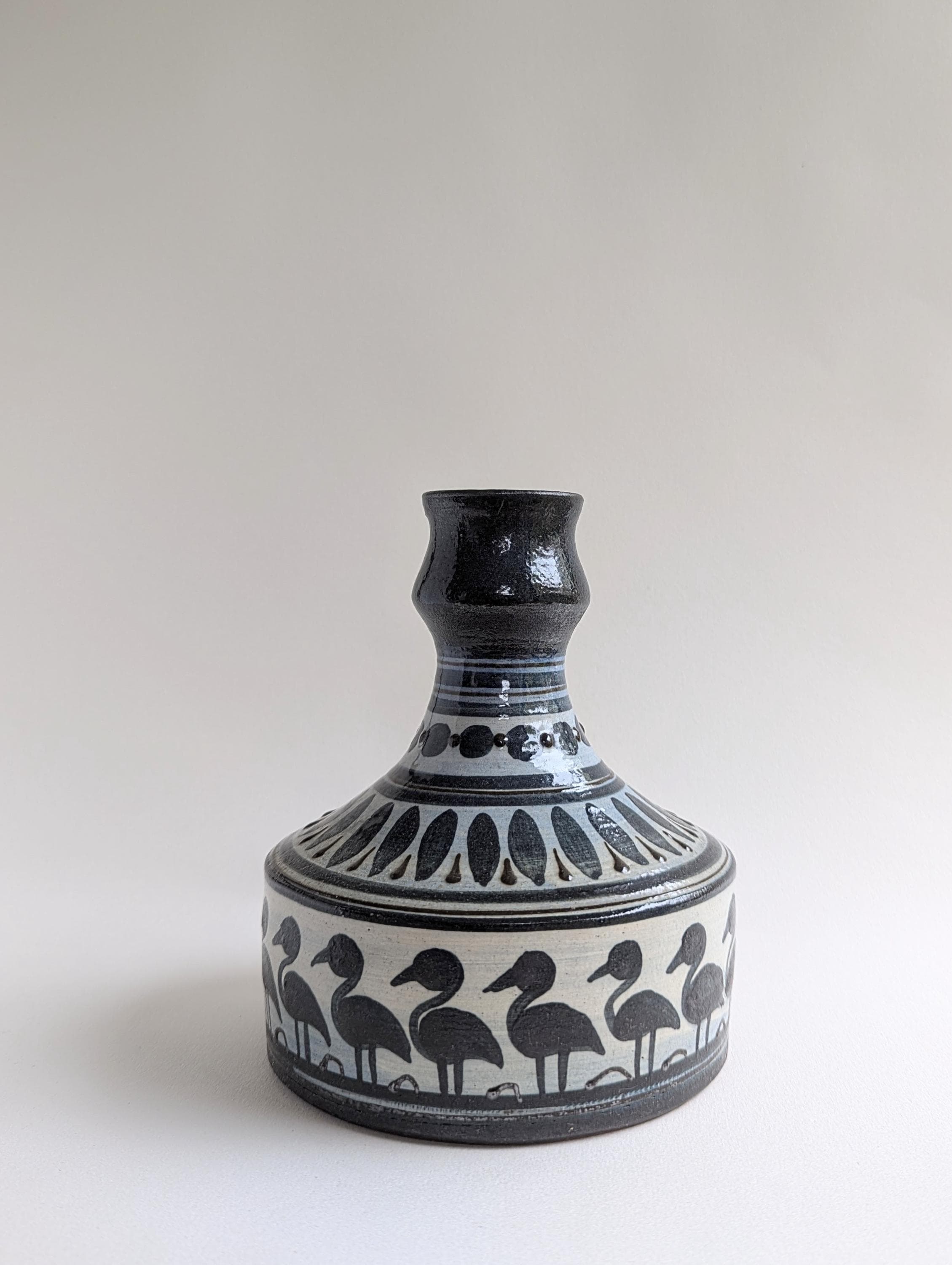 ヴィンテージの白黒ギリシャ風水差し花瓶 - Etsy 日本