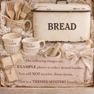 Vintage Baker’s MYSTERY Vignette Box | 5 Items Read Description