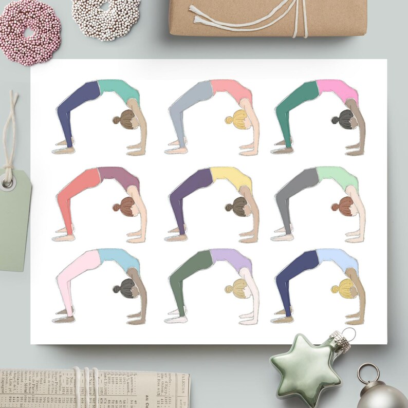 Choose Any 8 Greeting Cards Yoga Greeting Cards Watercolor Greeting Cards Yoga Cards 8-Pack Create Your Own