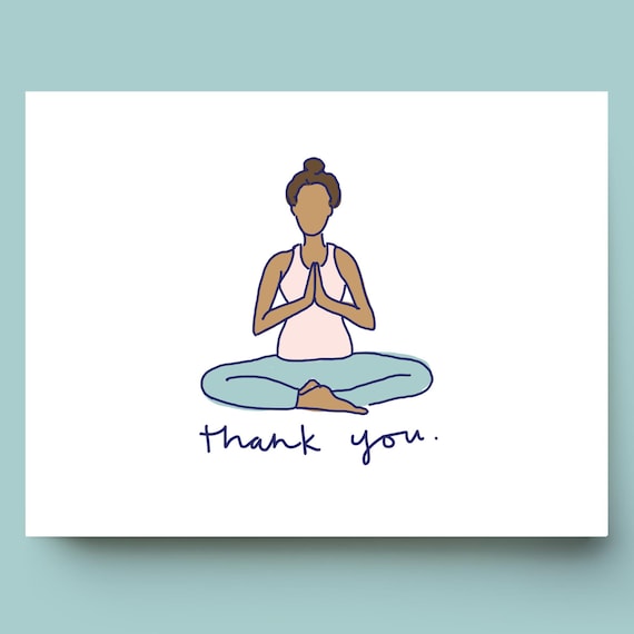 8-pack You Yogi Yoga Thank You Card // - Etsy