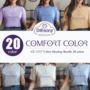 Comfort Color 1717 Mockup bundle comfort color flat lay mockup bundle t-shirt mockup bundle cc1717 mockup bundle real model mock real model