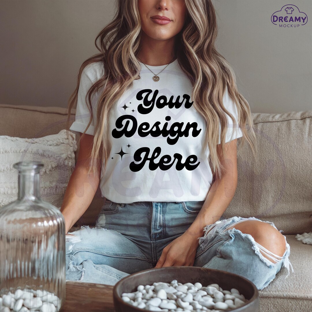 White Shirt| White Shirt Mock| Real Model Mock| Tshirt Mock Up| White ...