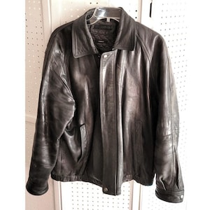 Vintage Claiborne Mens Leather Jacket - Etsy