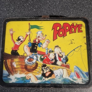 Vintage Popeye Lunchbox - Etsy