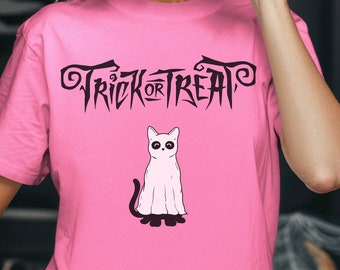 Halloween Black Cat Shirt, Ghost Cat Shirt, Halloween Cat Shirt, Halloween Shirt, Halloween Cat Shirt, Spooky Season Shirt, Cat Lover Shirt