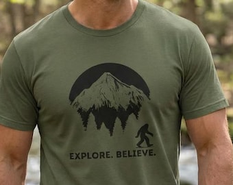 Bigfoot Shirt, Sasquatch Shirt, Yeti Shirt, Hiking Shirt, Nature Shirt, Gift for Nature Lover, Camping Shirt, Adventure Shirt, Bigfoot Gift