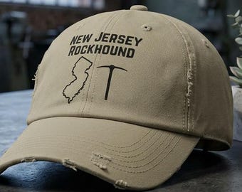 Sombrero de Nueva Jersey para buscadores de rocas, sombrero de geología, búsqueda de rocas, regalo para buscadores de rocas, coleccionista de rocas, sombrero de Nueva Jersey