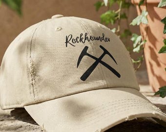 Gorra para buscadores de rocas, regalo para buscadores de rocas, gorra para la caza de rocas, gorra llamativa, coleccionista de rocas, gorra de geólogo, regalo para geólogo, gorra de senderismo