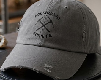 Rockhound for Life Hat, Rockhound Gift, Rockhound Hat, Rockhounding Apparel, Rockhounder Hat, Rock Hunting Hat