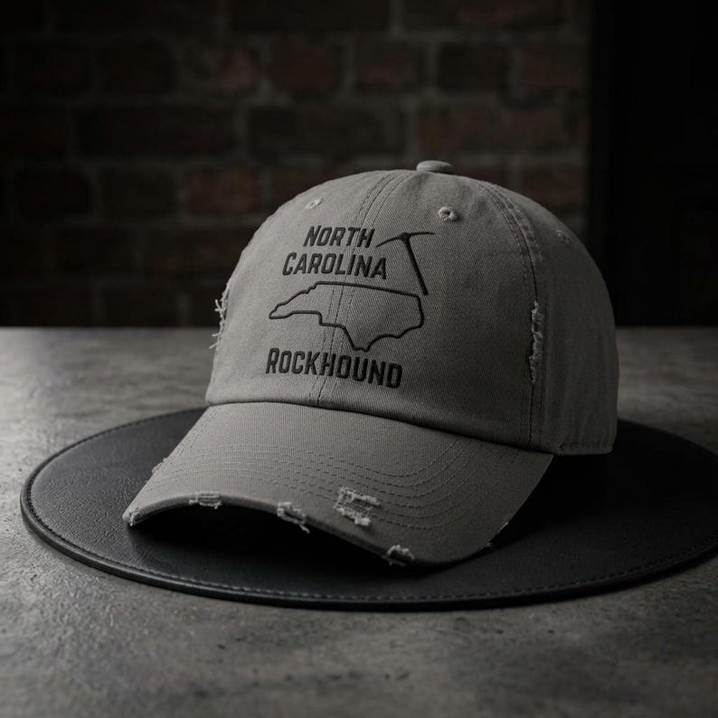 North Carolina Rockhound Hat, Rockhounding Hat, North Carolina Hat, Geologist Hat, Rock Collector Hat image 1