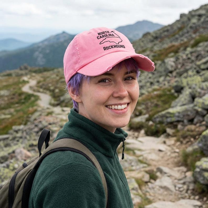 North Carolina Rockhound Hat, Rockhounding Hat, North Carolina Hat, Geologist Hat, Rock Collector Hat image 6