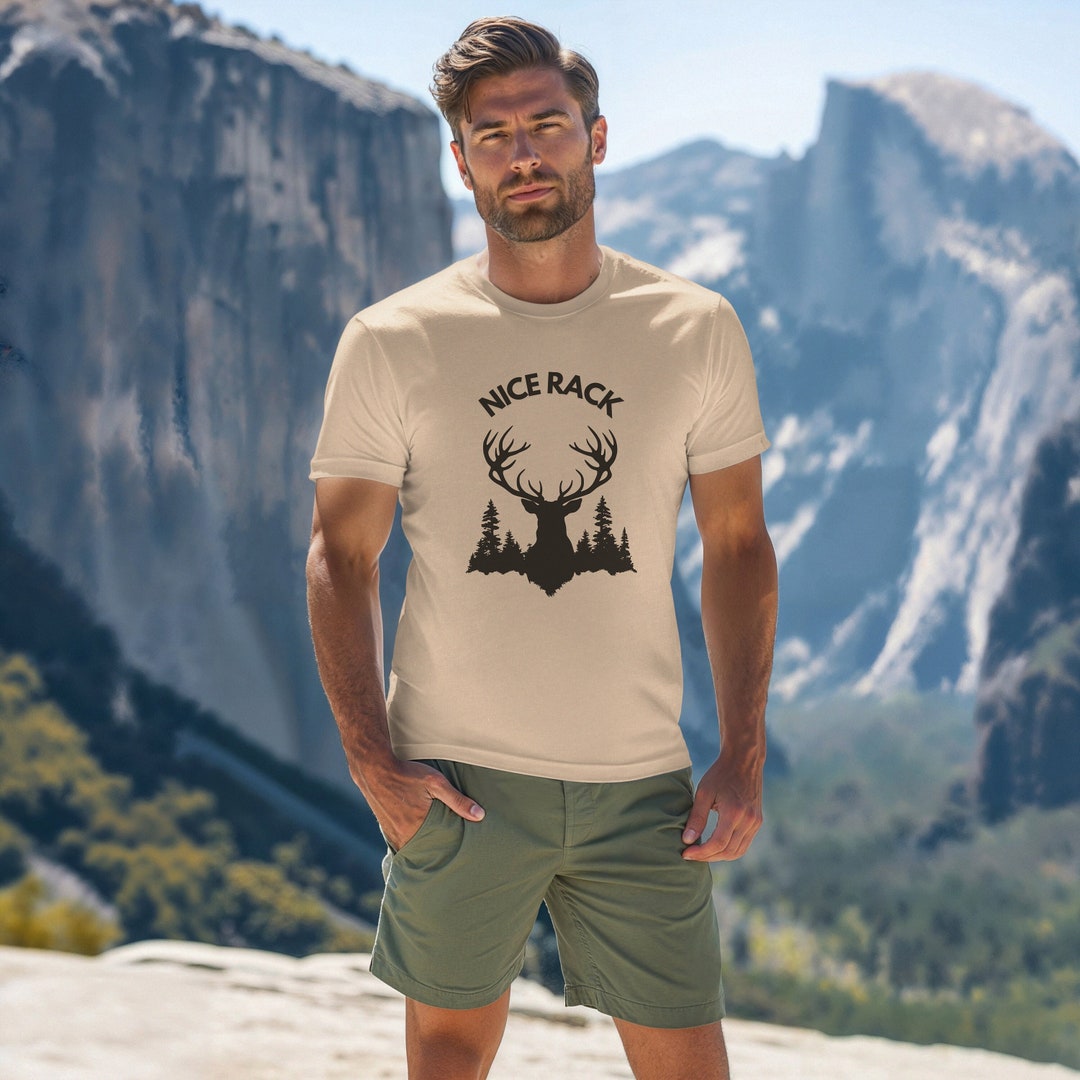 Nice Rack Hunter's T-shirt, Hunting T-shirt Men, Hunter's Shirt, Funny ...